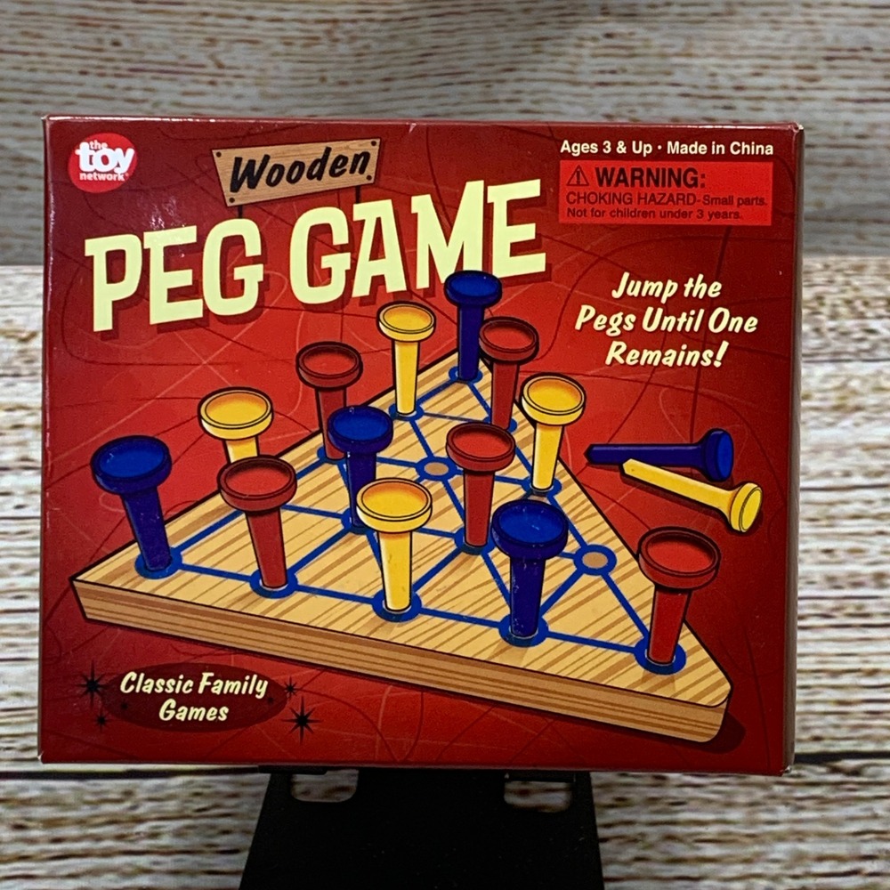 The Toy Network Wooden Peg Game Classic Family Game Ages‎ 3 & Up New